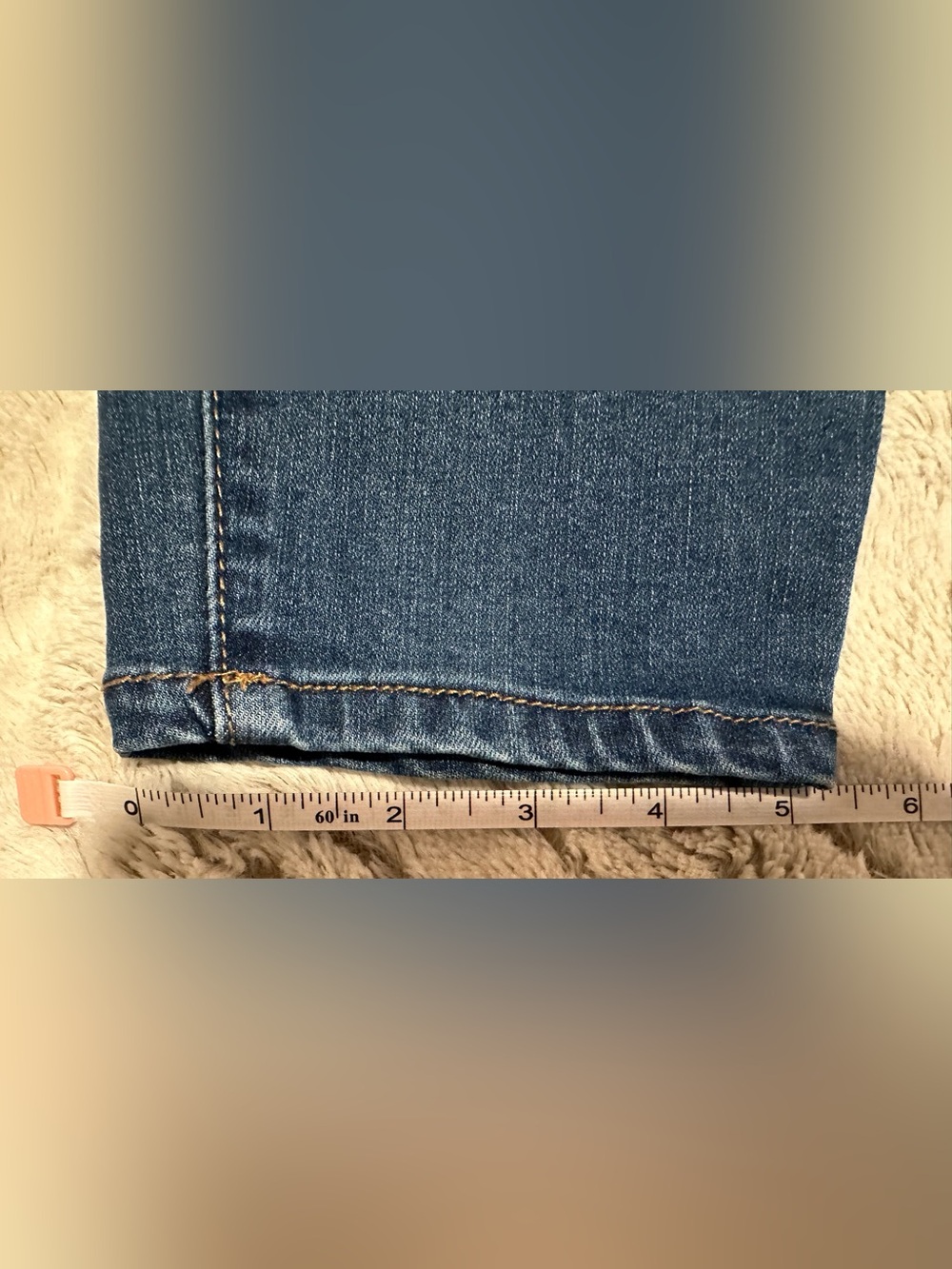 1822 Denim Skinny Jeans in Dark Blue with Light Fading - Picture 8 of 11